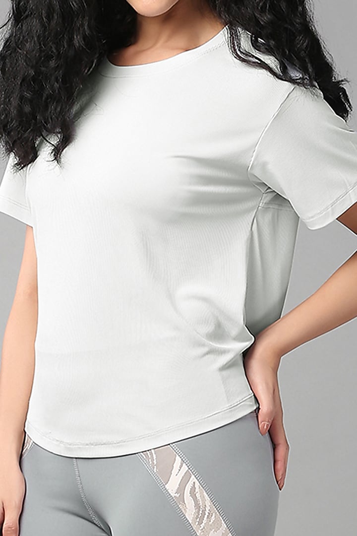 White & Grey Polyblend Co-Ord Set by TUNA ACTIVE at Pernia's Pop Up Shop