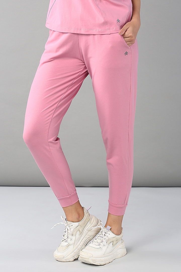 Light Pink Cotton & Modal Lycra Co-Ord Set by TUNA ACTIVE at Pernia's Pop Up Shop