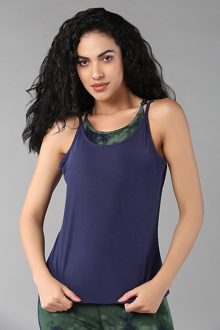 Blue & Green Polyblend Tie-Dye Printed Co-Ord Set by TUNA ACTIVE at Pernia's Pop Up Shop