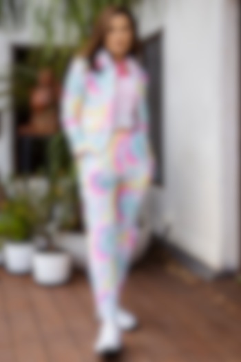 Multi-Colored Poly Blend Co-Ord Set by TUNA ACTIVE at Pernia's Pop Up Shop