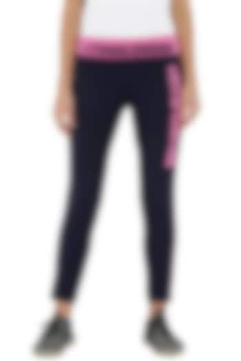 Cobalt Blue Printed Track Pants by TUNA ACTIVE at Pernia's Pop Up Shop