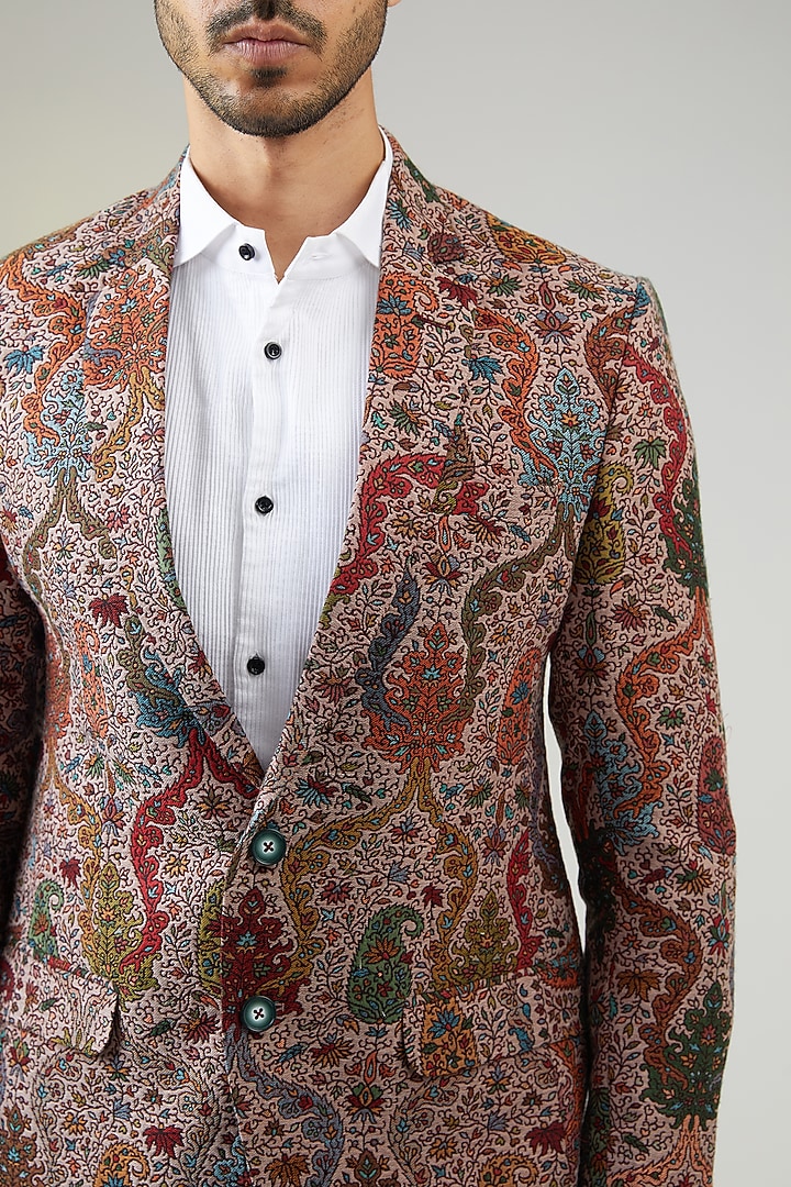Multi-Colored Polyester Blazer by TushPosh at Pernia's Pop Up Shop
