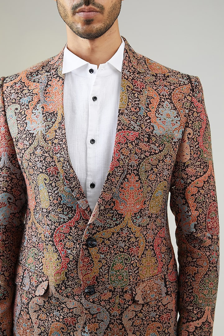 Multi-Colored Polyester Blazer by TushPosh at Pernia's Pop Up Shop