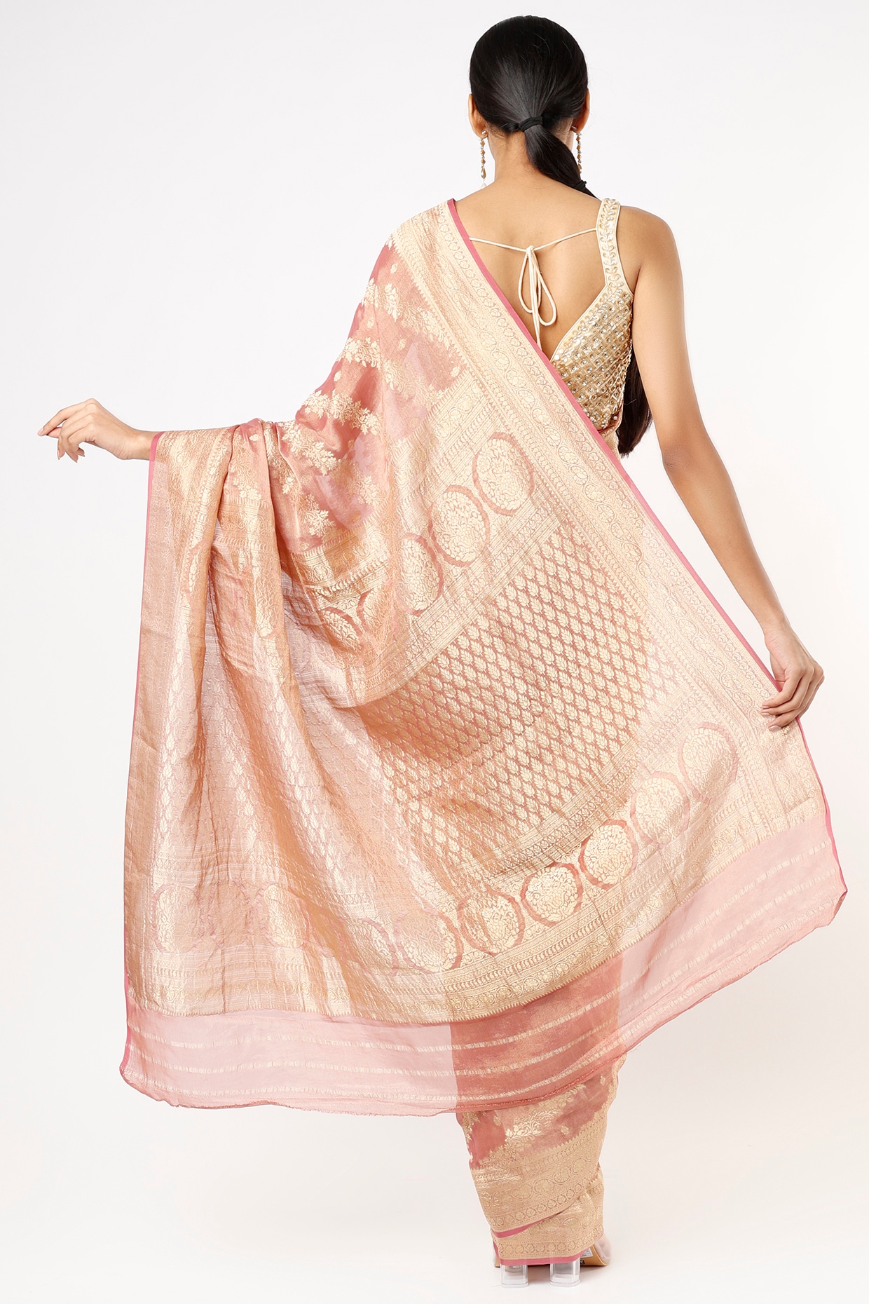 Buy Designer Sarees, Salwar Kameez, Kurtis & Tunic and Lehenga  Choli.Amazing Dusty Pink Silk Saree