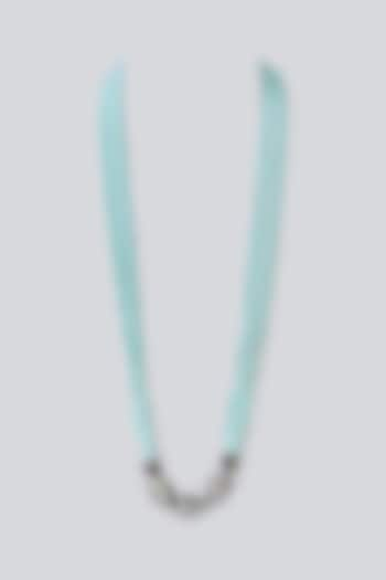 Two-Tone Finish Semi-Precious Stone & Beaded Necklace by Turquoise Jewels at Pernia's Pop Up Shop