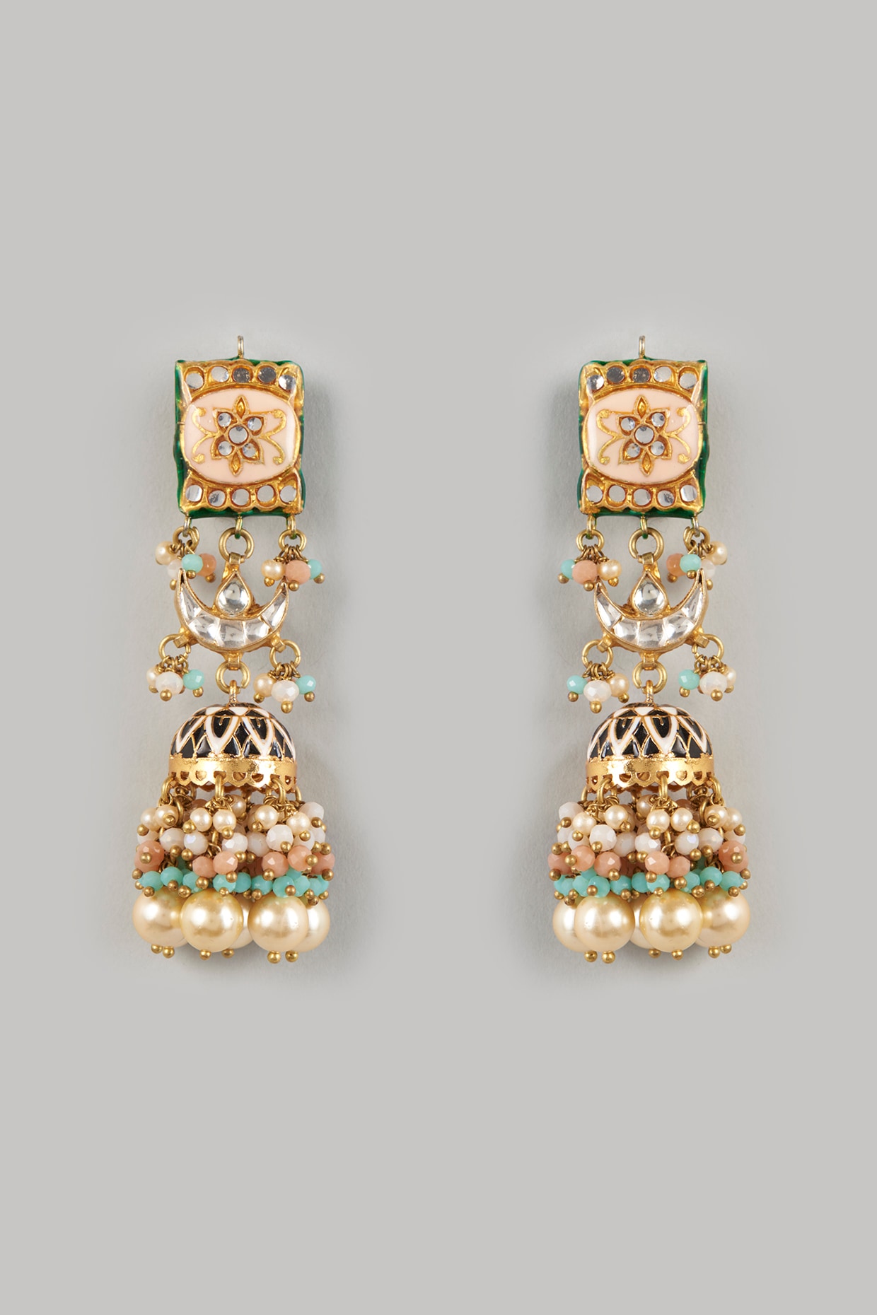 Meenakari Earrings – The Pink Bazaar