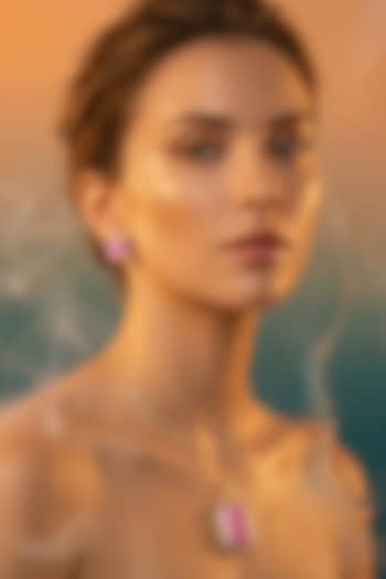 Micro Gold Finish Kundan Polki & Pearl Necklace Set by Tussya at Pernia's Pop Up Shop