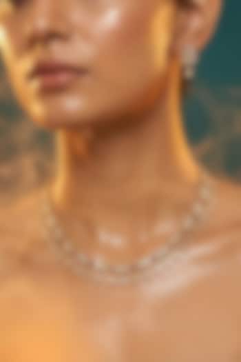 Micro Gold Finish Kundan Polki & Pearl Necklace Set by Tussya at Pernia's Pop Up Shop