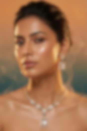 Micro Gold Finish Kundan Polki & Pearl Necklace Set by Tussya at Pernia's Pop Up Shop