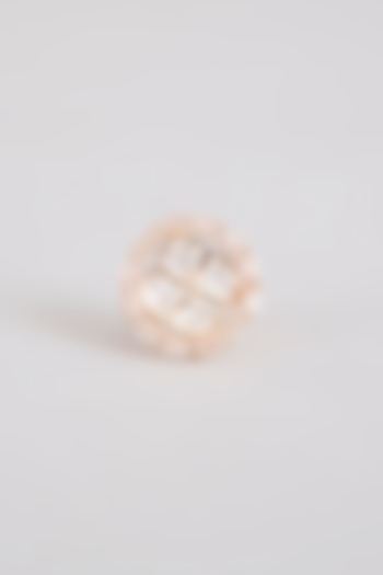 Gold Finish Kundan Polki Ring by Tussya at Pernia's Pop Up Shop