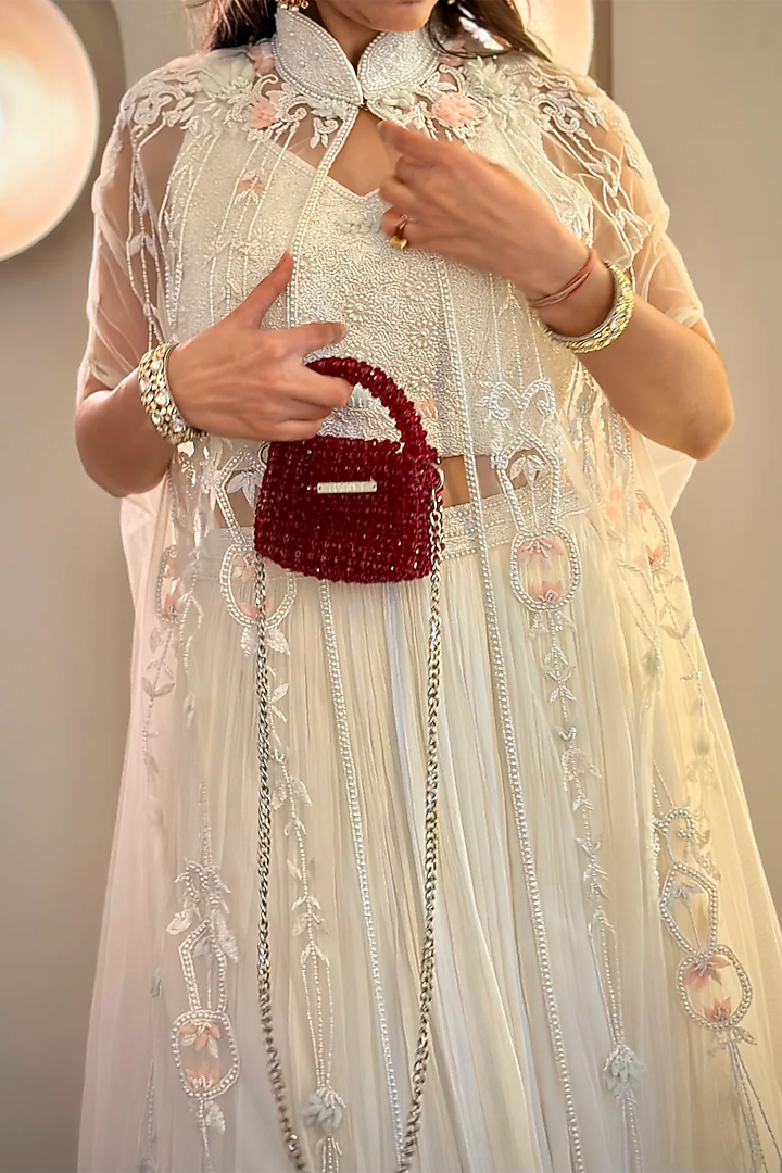 Red Crystal Clutch by Tussya at Pernia's Pop Up Shop