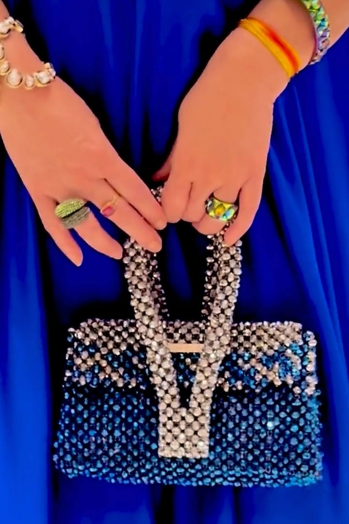 Silver Crystal Clutch by Tussya at Pernia's Pop Up Shop