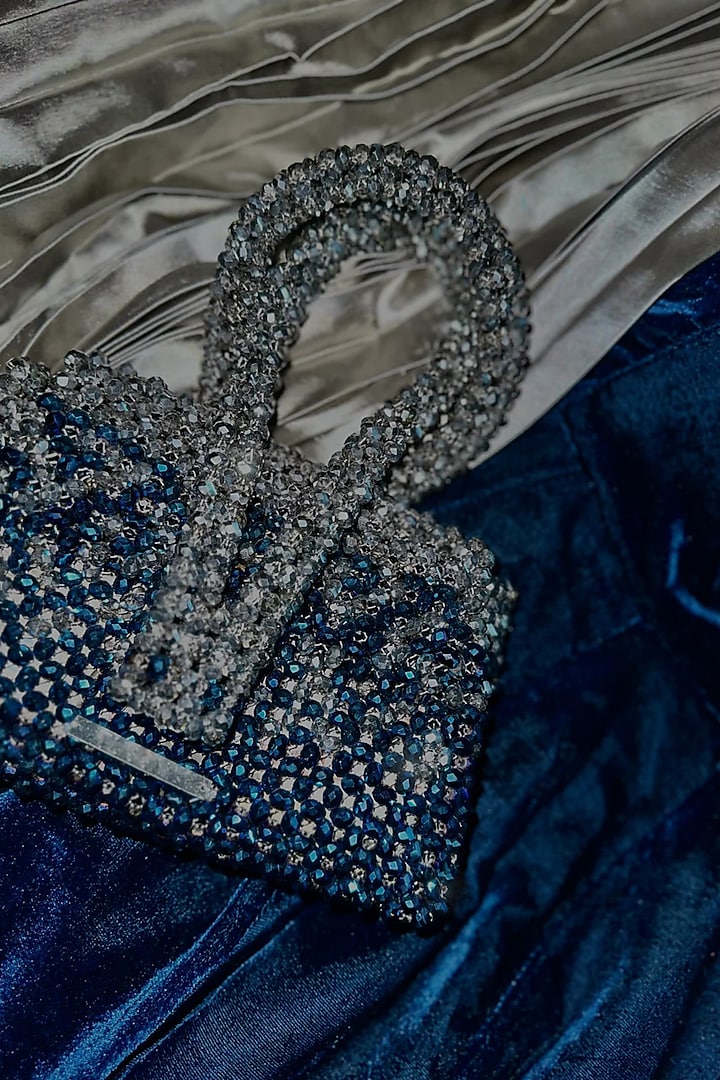 Silver Crystal Clutch by Tussya at Pernia's Pop Up Shop