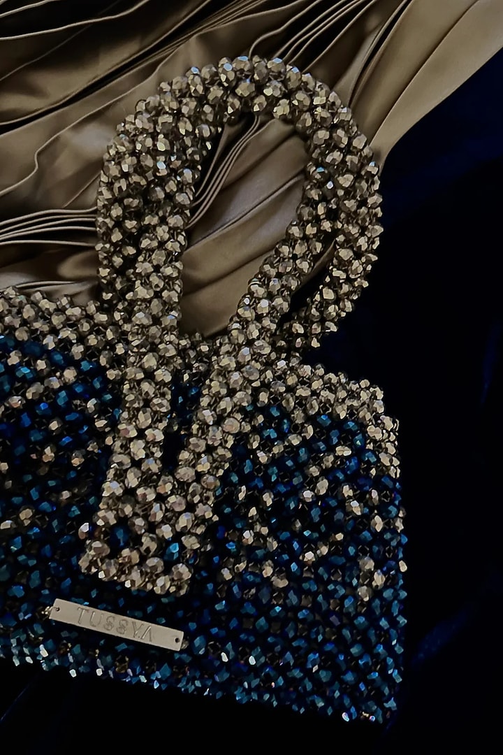 Silver Crystal Clutch by Tussya at Pernia's Pop Up Shop