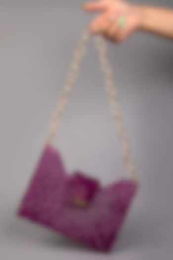 Purple Crystal Clutch by Tussya at Pernia's Pop Up Shop
