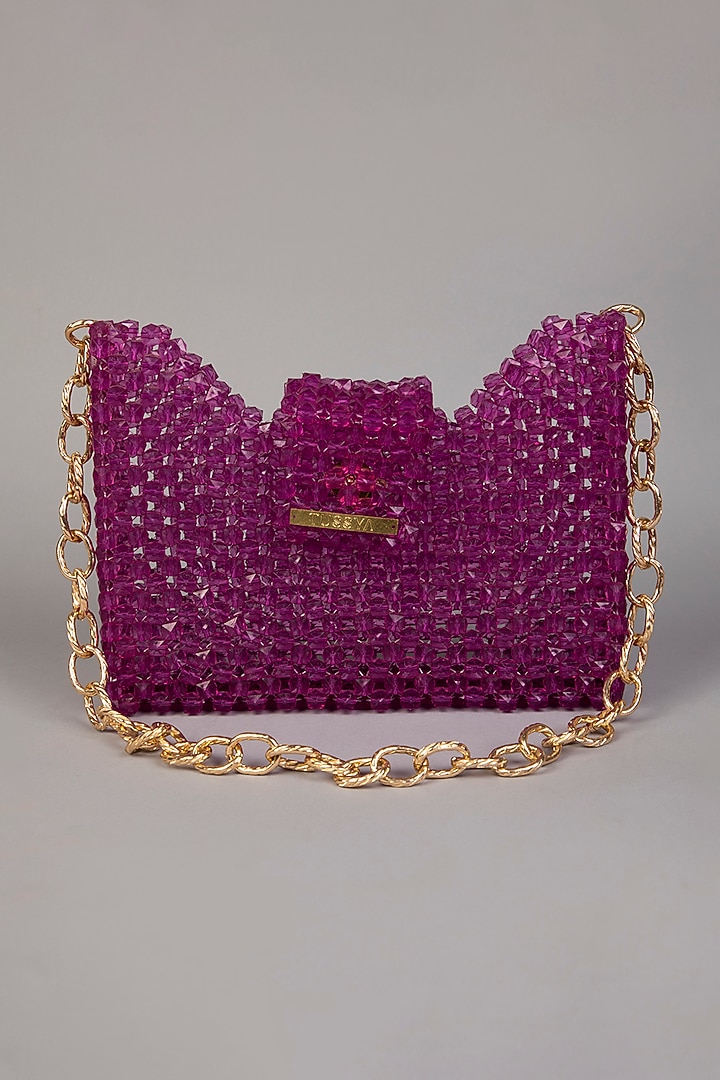 Purple Crystal Clutch by Tussya at Pernia's Pop Up Shop