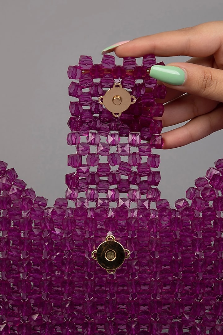 Purple Crystal Clutch by Tussya at Pernia's Pop Up Shop