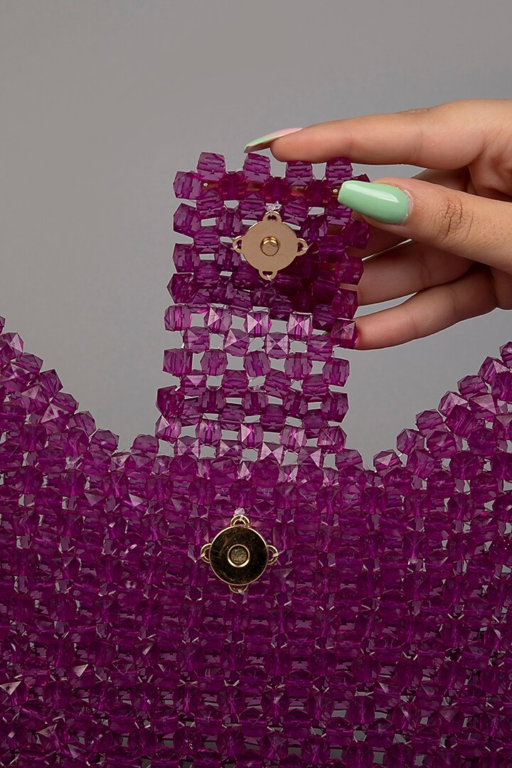 Purple Crystal Clutch by Tussya at Pernia's Pop Up Shop