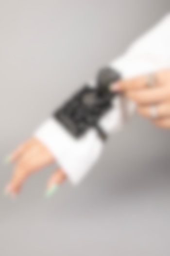 Black Crystal Wrist Bag by Tussya at Pernia's Pop Up Shop