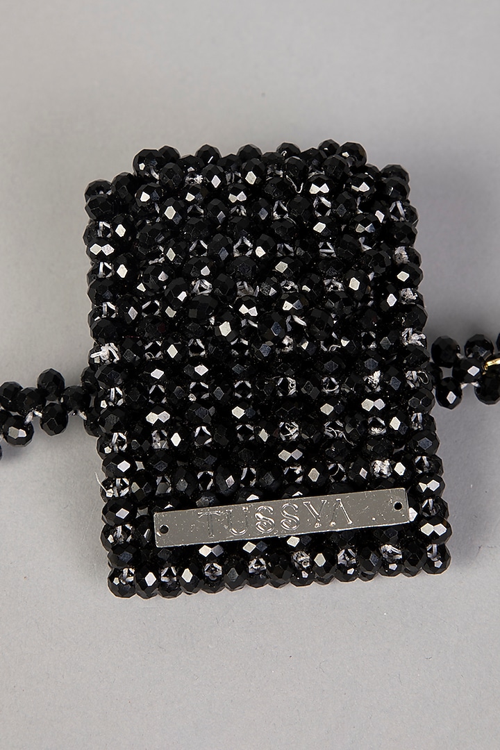 Black Crystal Wrist Bag by Tussya at Pernia's Pop Up Shop
