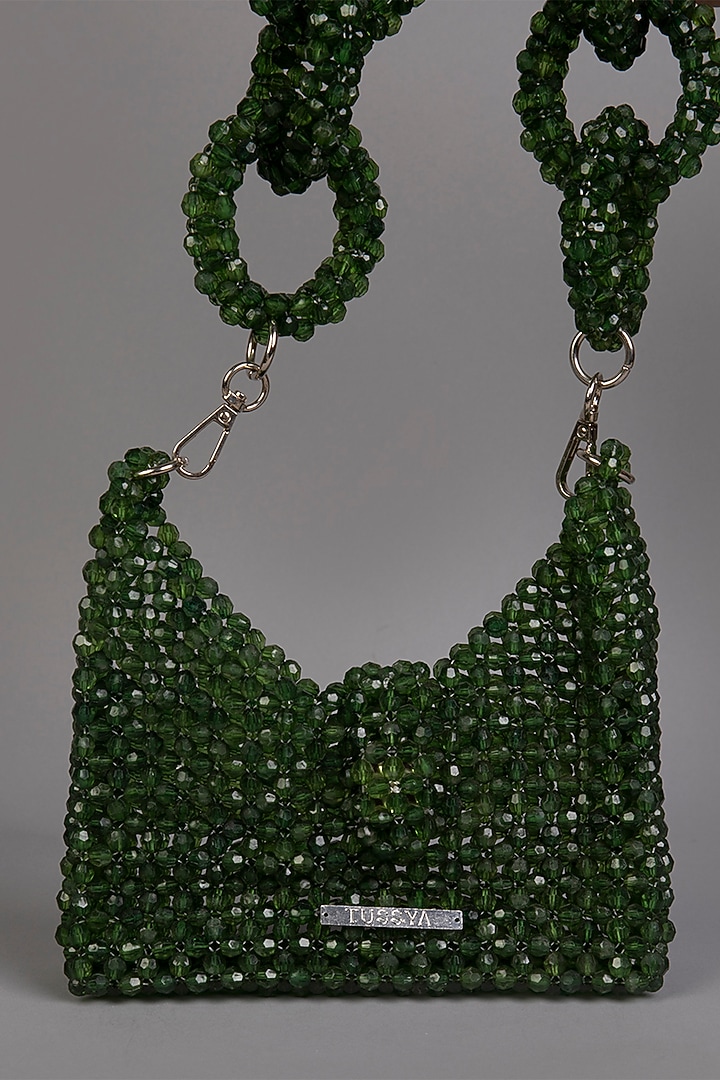 Green Crystal Clutch by Tussya at Pernia's Pop Up Shop