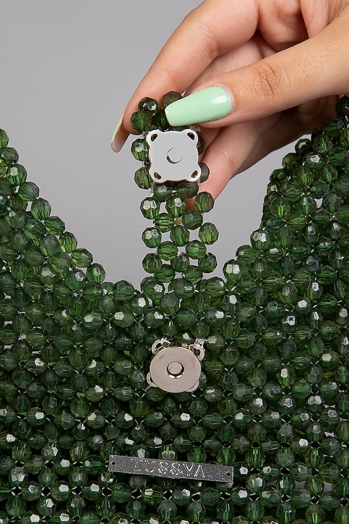 Green Crystal Clutch by Tussya at Pernia's Pop Up Shop