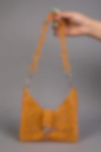 Yellow Crystal Clutch by Tussya at Pernia's Pop Up Shop