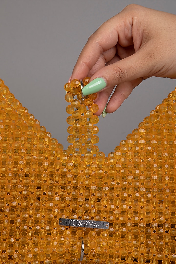 Yellow Crystal Clutch by Tussya at Pernia's Pop Up Shop