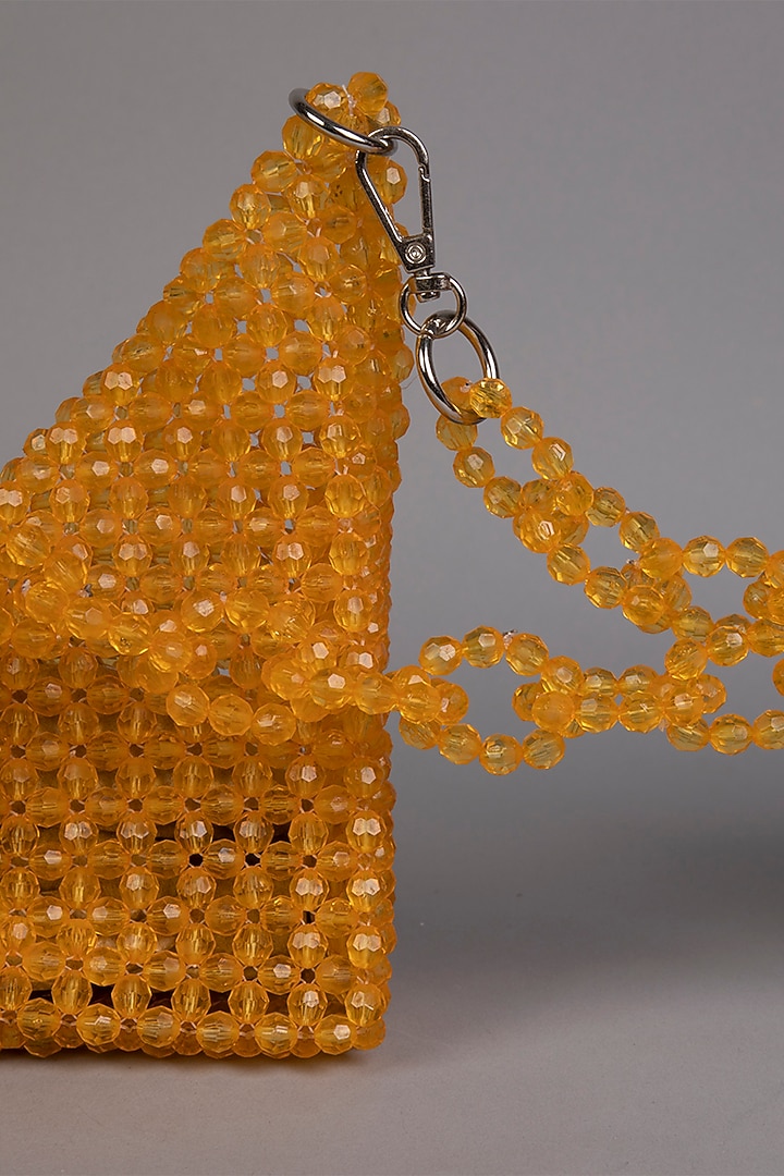 Yellow Crystal Clutch by Tussya at Pernia's Pop Up Shop
