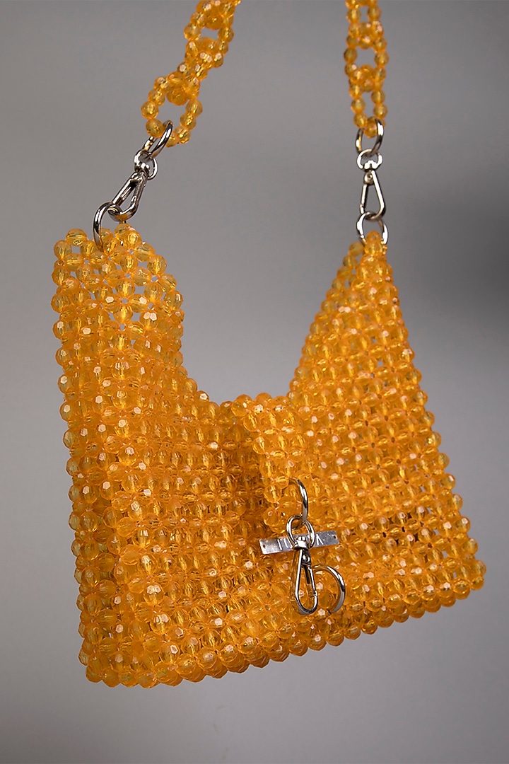Yellow Crystal Clutch by Tussya at Pernia's Pop Up Shop