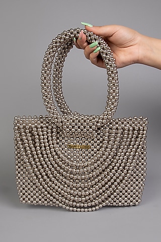 Metallic Pearl Clutch by Tussya