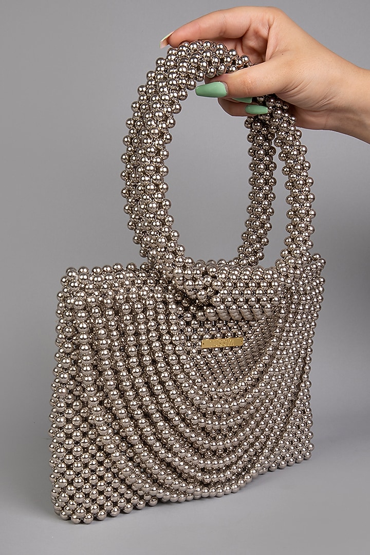 Metallic Pearl Clutch by Tussya at Pernia's Pop Up Shop