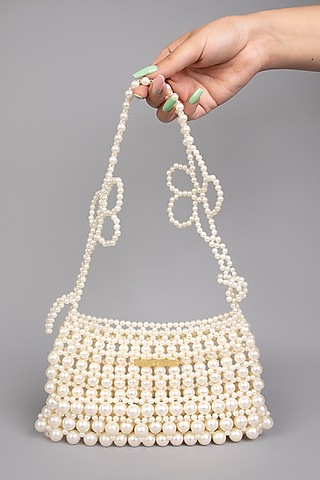 White Pearl Clutch by Tussya