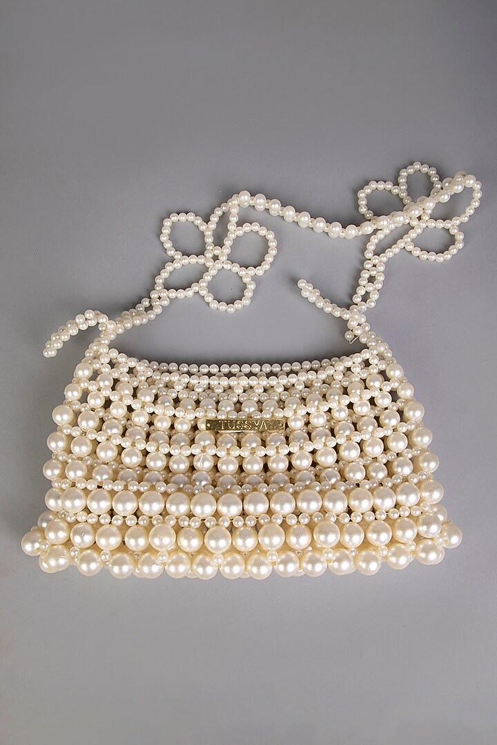 White Pearl Clutch by Tussya at Pernia's Pop Up Shop