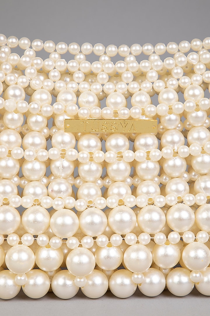 White Pearl Clutch by Tussya at Pernia's Pop Up Shop