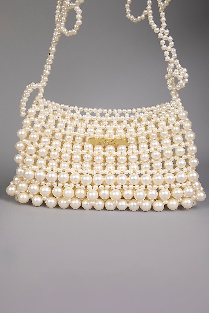 White Pearl Clutch by Tussya at Pernia's Pop Up Shop