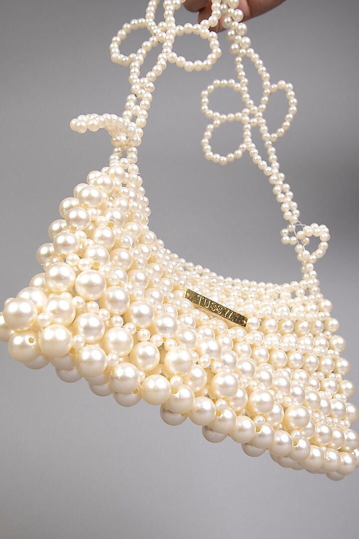 White Pearl Clutch by Tussya at Pernia's Pop Up Shop
