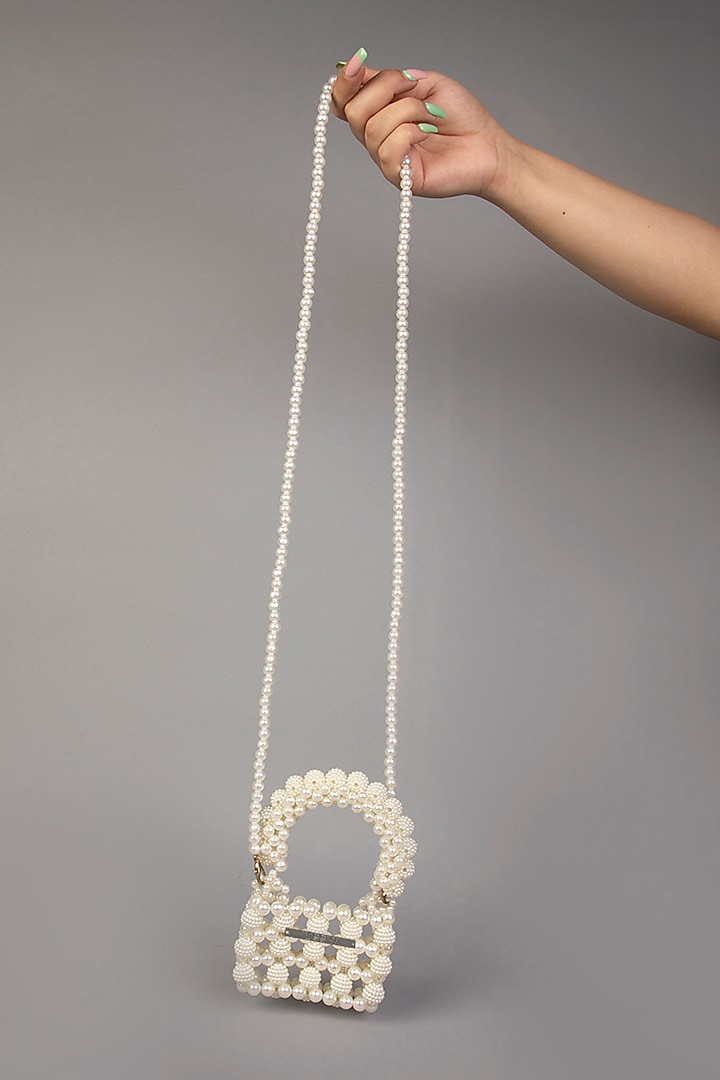 White Pearl Mini Bag by Tussya at Pernia's Pop Up Shop