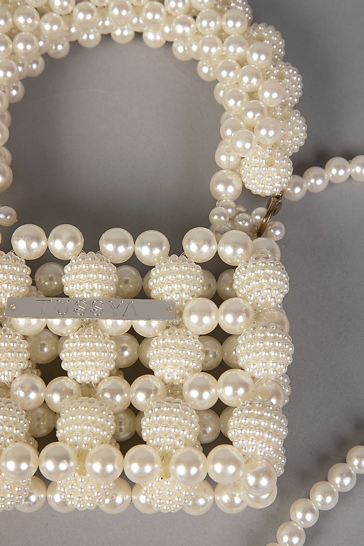 White Pearl Mini Bag by Tussya at Pernia's Pop Up Shop