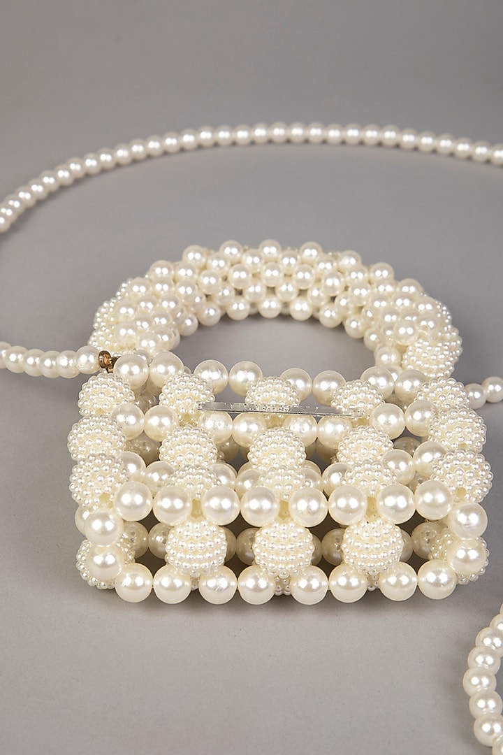 White Pearl Mini Bag by Tussya at Pernia's Pop Up Shop