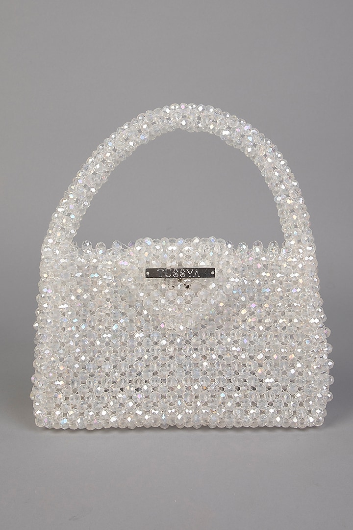 White Crystal Clutch by Tussya at Pernia's Pop Up Shop