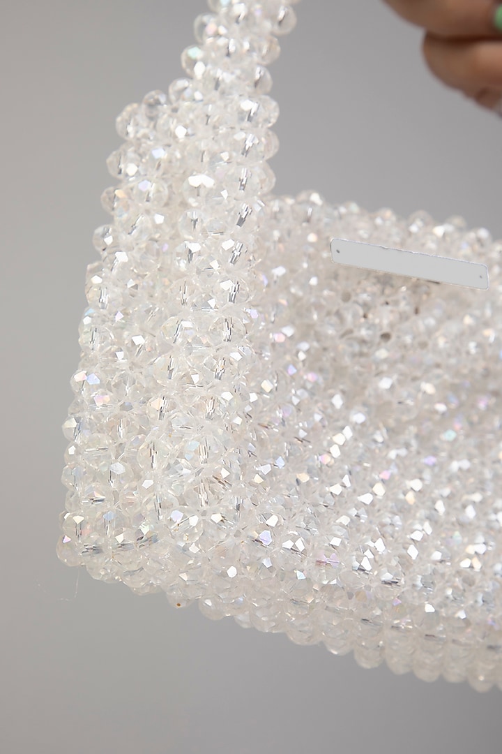 White Crystal Clutch by Tussya at Pernia's Pop Up Shop