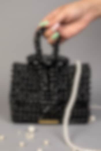 Black Crystal & Acrylic Clutch by Tussya at Pernia's Pop Up Shop