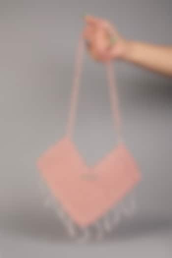 Pink Crystal Heart-Shaped Clutch by Tussya at Pernia's Pop Up Shop