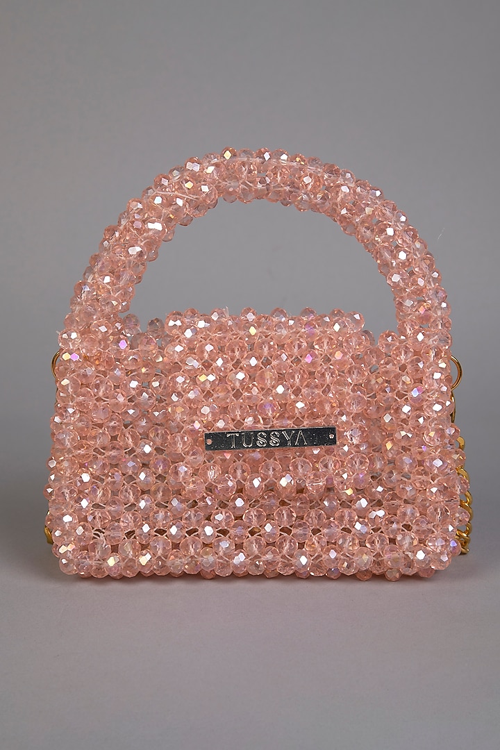 Pink Crystal Sling Mini Bag by Tussya at Pernia's Pop Up Shop