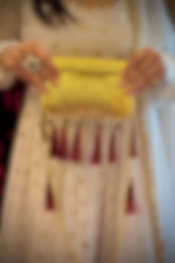 Gold Brass Handcrafted Potli by Tussya at Pernia's Pop Up Shop