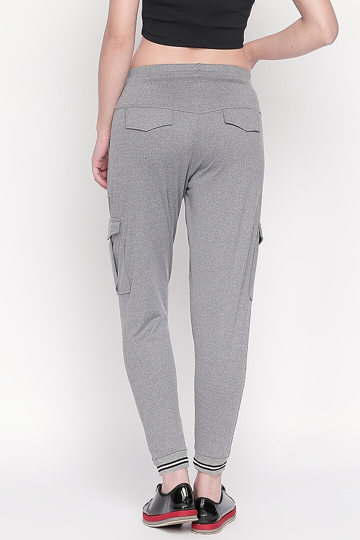 Grey Polyester Blend Track Pants by TUNA ACTIVE at Pernia's Pop Up Shop