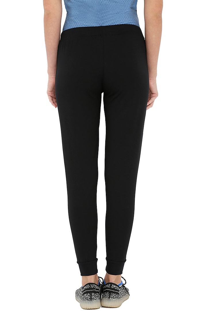 Black Jogger Pants With Mesh Side Panels by TUNA ACTIVE at Pernia's Pop Up  Shop