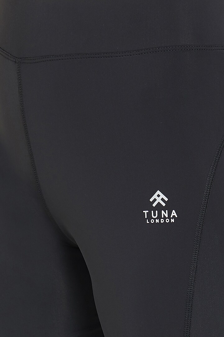 Black Polyester Blend Track Pants by TUNA ACTIVE at Pernia's Pop Up Shop