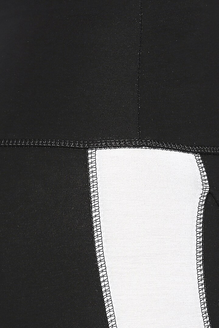 Black Leggings With Mesh Detailing by TUNA ACTIVE at Pernia's Pop Up Shop